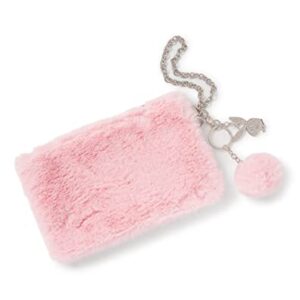 Spencer's Pink Furry Playboy Wristlet