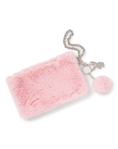 Spencer's Pink Furry Playboy Wristlet