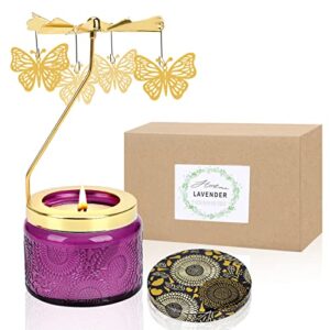 hadm mothers day gifts butterfly gifts for women rotating scented candles set romantic gifts unique candle gifts birthday anniversary valentines day gifts for her,him,friends,mom and wife