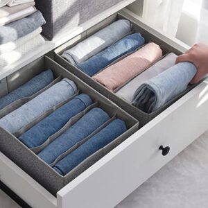 GRANNY SAYS Bundle of 1-Pack Stuffed Animal Storage Box & 2-Pack Jeans Organizer for Closet