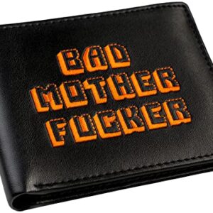 Miramax Officially Licensed Black/Orange Embroidered Bad Mother Leather Wallet