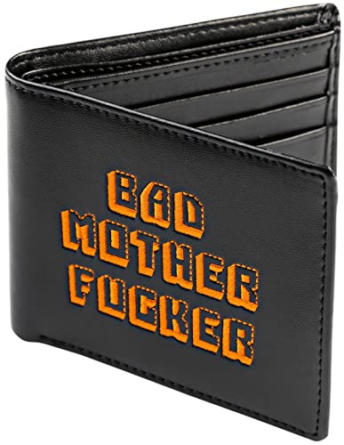 Miramax Officially Licensed Black/Orange Embroidered Bad Mother Leather Wallet