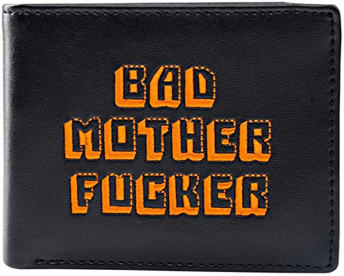 Miramax Officially Licensed Black/Orange Embroidered Bad Mother Leather Wallet