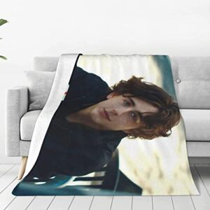 hununtk timothee chalamet blanket microfiber fleece flanel throw warm plush blanket for bed couch sofa home decoration 40″x30″ inch