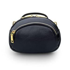 leather bags purses and handbags shoulder bags for women soft leather ladies crossbody bag top handle satchel bag mini bag (black)