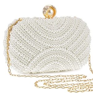 women evening bags pearl clutch bag artificial pearls beaded bride purse bridal pearl clutch with chain vintage clutch purses for wedding party
