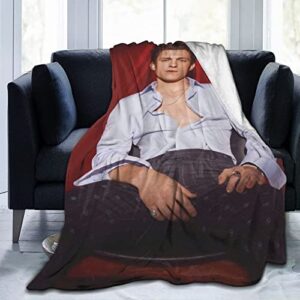 Hamklla Tom Holland Throw Blankets Warm Flannel Ultra-Soft Micro Fleece Blanket for Bedding,Couch,Sofa,Bed, Black, 50''x40''