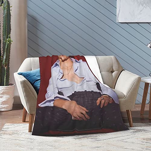 Hamklla Tom Holland Throw Blankets Warm Flannel Ultra-Soft Micro Fleece Blanket for Bedding,Couch,Sofa,Bed, Black, 50''x40''