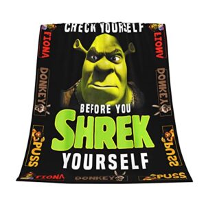 Get Out of My Swamp Blanket Plush Throw Fuzzy Lightweight Super Soft Microfiber Flannel Blankets for Couch, Bed, Sofa Ultra Luxurious Warm