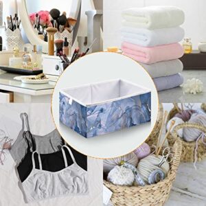 Violet Marble Ink Modern Fluid Art Storage Bins Cubes Storage Baskets Fabric Foldable Collapsible Decorative Storage Bag with Handles for Shelf Closet Bedroom Home Gift 11" x 11" x 11"