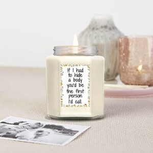 Birthday Gifts For Women - Best Friend Giftss for Women – Female Friendship Gifts, Sisters Gifts From Sister - Funny Birthday Presents Unique Gag Gifts For BFF, Bestie, Coworker - Lavender Candle 8 Oz