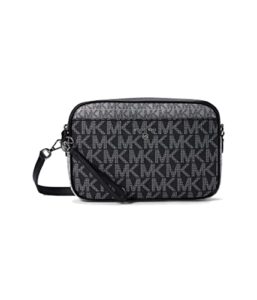 michael kors jet set charm large east/west camera crossbody black multi one size