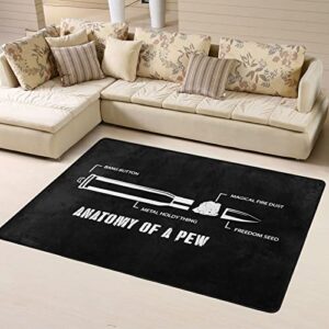 The Anatomy of A Pew Carpet 63x48 inches Furniture Bedroom Decor Area Rug