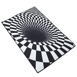 operitacx optical illusion rug 3d area rug floor mat anti-skid doormat carpet for living dinning room bedroom kitchen