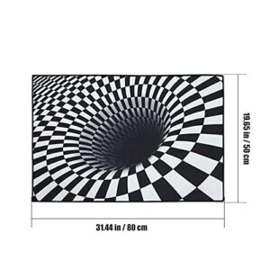 Operitacx Optical Illusion Rug 3D Area Rug Floor Mat Anti-Skid Doormat Carpet for Living Dinning Room Bedroom Kitchen