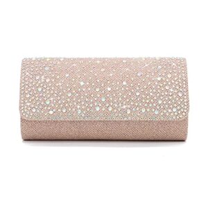 vnewoka women’s hot diamond dinner bag clutch bag with diamond small bag with dress elegant (champagne)