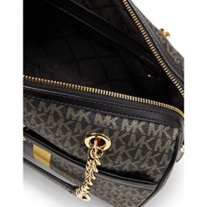 Michael Kors Blaire Medium Duffel Satchel Black/Gold One Size