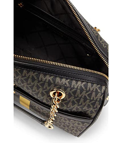 Michael Kors Blaire Medium Duffel Satchel Black/Gold One Size