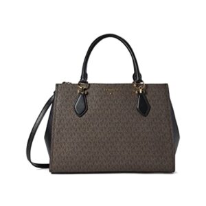 Michael Kors Marilyn Large Satchel Brown/Black One Size