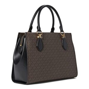 Michael Kors Marilyn Large Satchel Brown/Black One Size