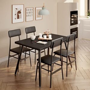 Gizoon Dining Table Set for 4, Kitchen Dining Table with 4 Chairs for Small Space, Apartment