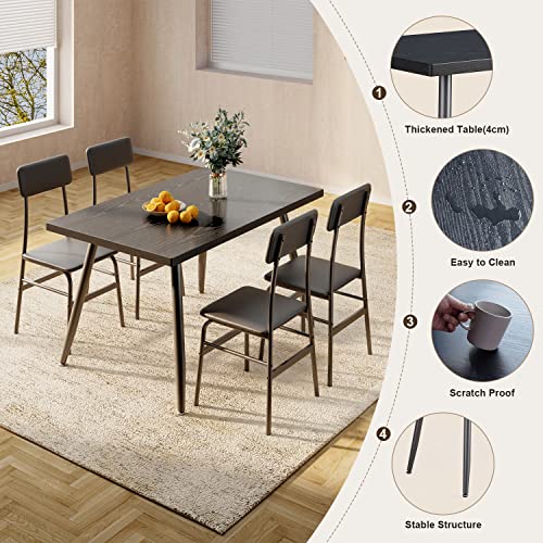 Gizoon Dining Table Set for 4, Kitchen Dining Table with 4 Chairs for Small Space, Apartment