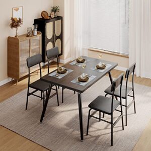 Gizoon Dining Table Set for 4, Kitchen Dining Table with 4 Chairs for Small Space, Apartment