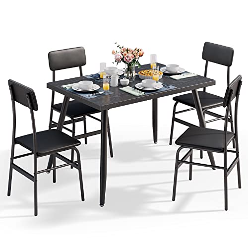 Gizoon Dining Table Set for 4, Kitchen Dining Table with 4 Chairs for Small Space, Apartment