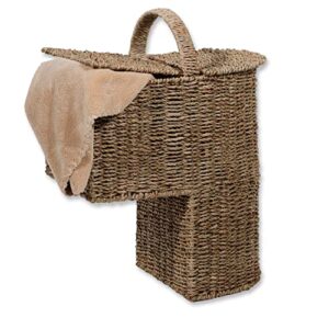 15.25" Storage Stair Basket With Handle by Trademark Innovations (Natural)