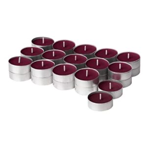 STORTSKON 205.044.67, 30 Pack, Berries, Leafy Greens & Violets Scented Tealight Candles, Dark Red, 3.5 Hours,1.5"