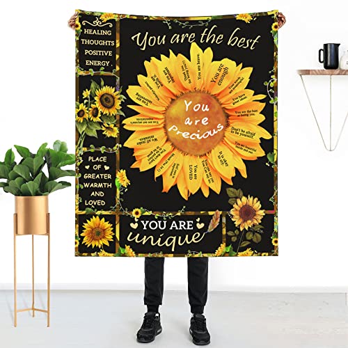 Inspirational Religious Gift, Encouragement Gifts for Women, Christian Gifts, Inspirational Gifts for Women, Religious Gifts for Women,Sunflower Prayers Blanket Get Well Soon Gifts for Women50x60in