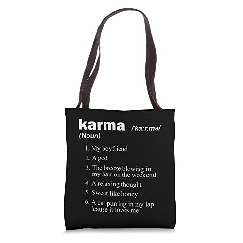 Karma Is My Boyfriend Karma A God Relaxing Thought Inspired Tote Bag