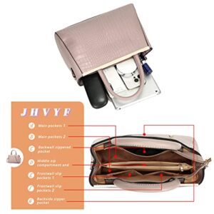 JHVYF Stylish Handbags for Women Fashion Shoulder Bags Crocodile Pattern Hobo Purse Classic Tote Satchel Khaki