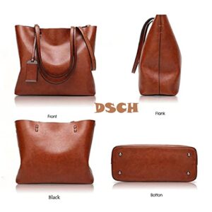 Women Top Handle Satchel Handbags Shoulder Bag Messenger Tote Bag Purse Faux Leather Tote Bag(Coffee)