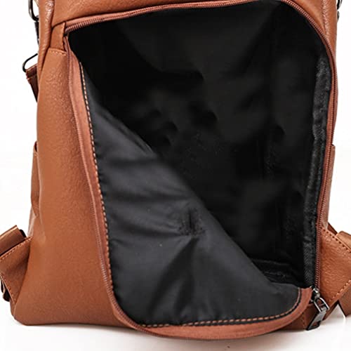 Askfairy Women's Backpacks Travel Shoulder Bags Wallet PU Leather Anti-theft Fashion Casual Bag