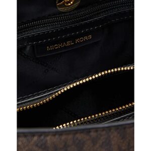 Michael Kors Piper Large Chain Shoulder Tote Brown/Black One Size