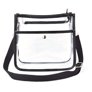 Clear Bag Stadium Approved Crossbody Hobo Bag For Women Girls With Zipper Closure(CP005)