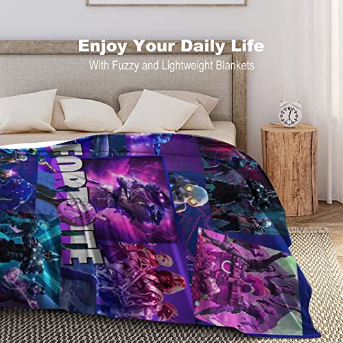 Anime Game Fans Super Soft Anti-Pilling Flannel Throw Blanket for Sofa Bed Car Teenagers Adults 40"x50"