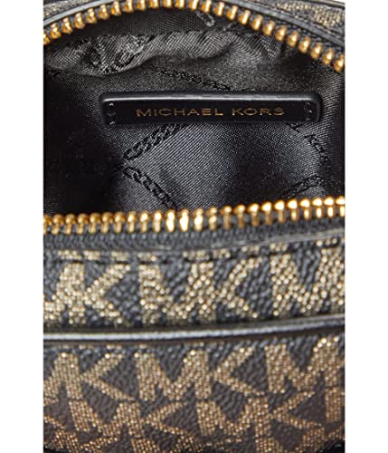 Michael Kors Blaire Small North/South Chain Camera Crossbody Black/Gold One Size