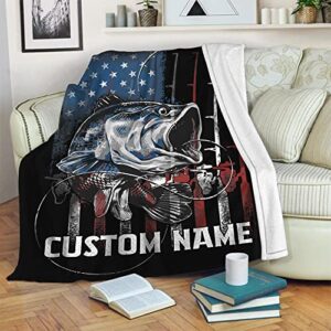 pagree personalized fishing fish blanket, a fisherman’s prayer sherpa fleece throw blanket gifts for fishing lovers, soft flannel blanket for home office beach fishing throw for men fish hunter (fs2)