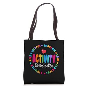 awesome activity coordinator squad professionals week team tote bag