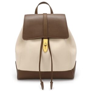 kattee genuine leather backpack purse for women fashion rucksack ladies school shoulder bag medium size adjustable straps