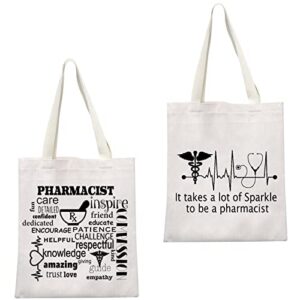 jniap pharmacist tote bag pharmacy tech gifts rx gifts pharmacy student pharmacy technician shoulder bag (rx tote bag)