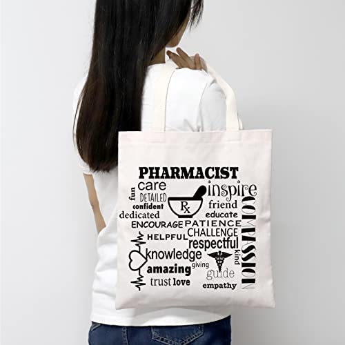 JNIAP Pharmacist Tote Bag Pharmacy Tech Gifts RX Gifts Pharmacy Student Pharmacy Technician Shoulder Bag (RX Tote Bag)