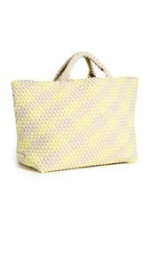 naghedi women’s st barths large plaid tote, straw, one size