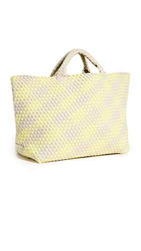 Naghedi Women's St Barths Large Plaid Tote, Straw, One Size