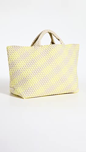 Naghedi Women's St Barths Large Plaid Tote, Straw, One Size