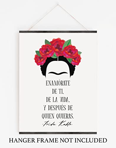 ‘Enamorate De Ti’ Frida Kahlo Quote Wall Art | Modern 8x10 UNFRAMED Print | Spanish, Bohemian, Positive, Inspirational, Typography, Motivational Home Decor