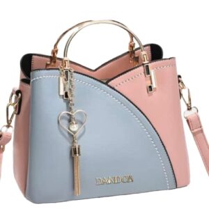 dandon llc purses and handbags for women- crossbody purse, women’s shoulder handbags,tote bag for women,adjustable strap (pink+blue)