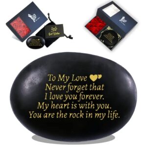 anniversary wedding gifts for him her boyfriend girlfriend husband wife, unique engraved rock gifts with romantic words, couples gifts for wedding birthday
